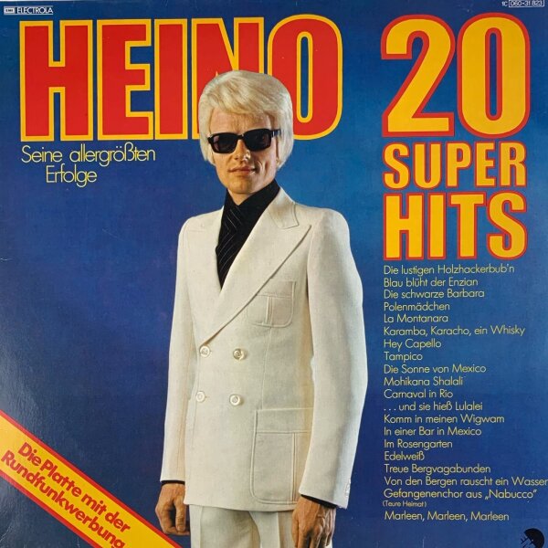 Heino - 20 Super Hits - Seine Allergrößten Erfolge [LP] | EMI - 1C 060-31 823 | Germany, 1976 | EX/EX