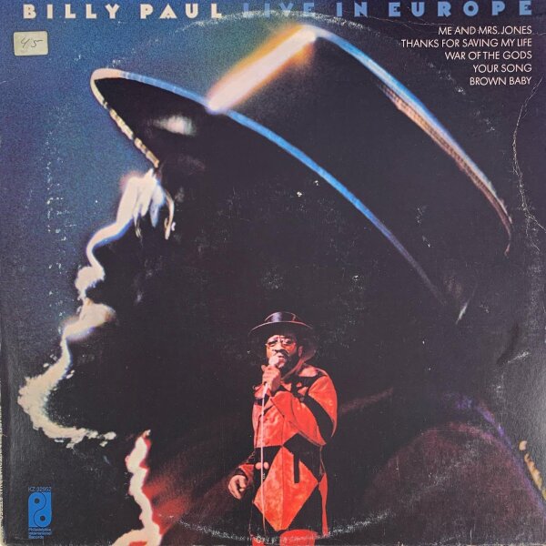 Billy Paul - Live In Europe [LP] | Philadelphia International Records - KZ 32952 | US, 1974 | VG+/VG