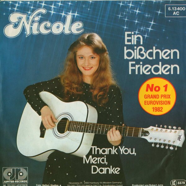 Nicole - Ein Bißchen Frieden [7 Vinyl Single] | Jupiter Records | Germany, 1982 | VG/VG